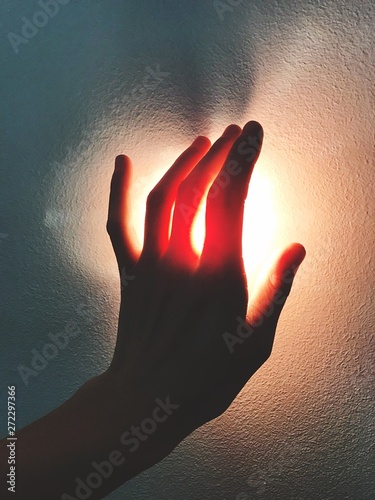 Bild auf Leinwand bella mano con la luce