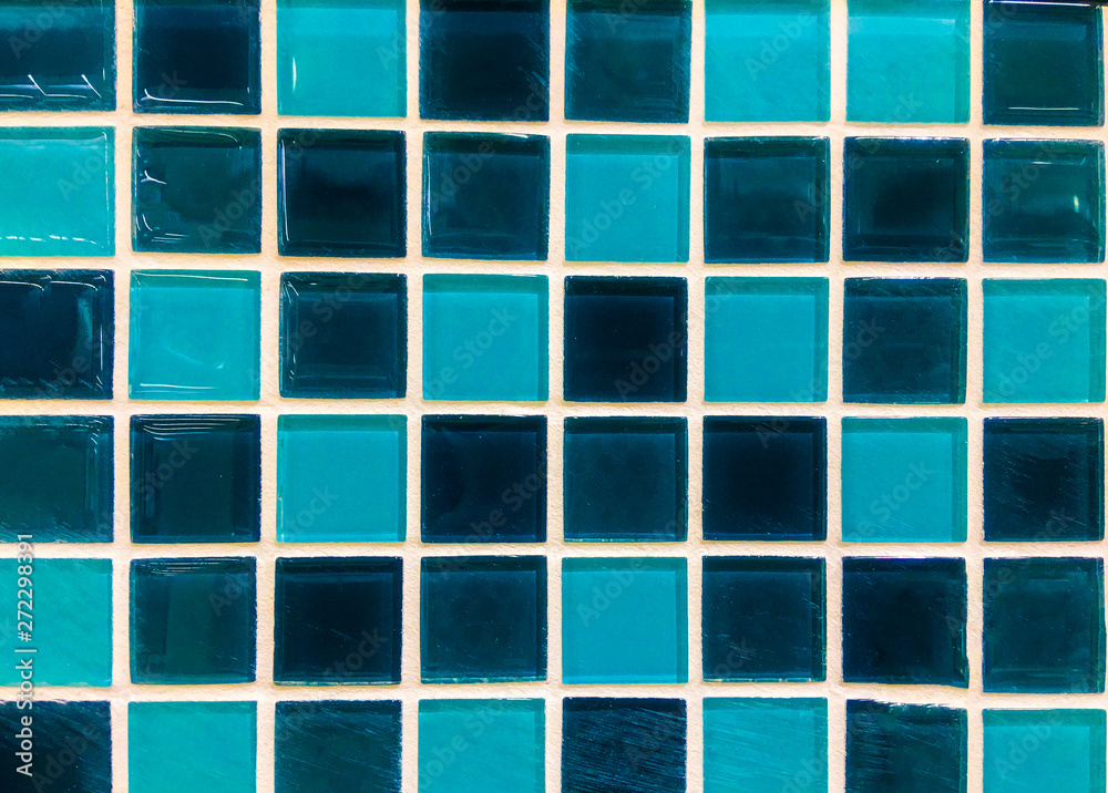 Blue and black mosaic.