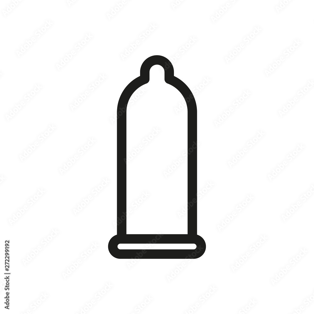 Condom icon. Simple linear illustration Condom icon. Simple linear illustration
