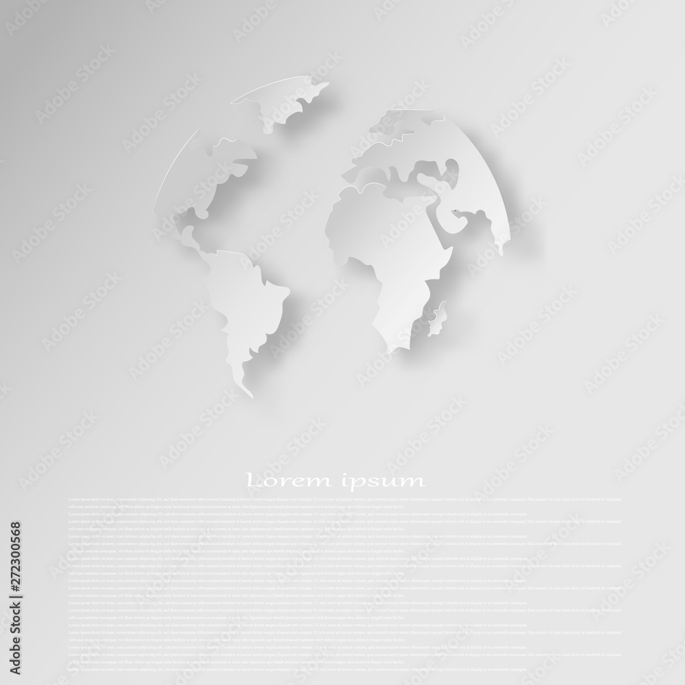 Vector paper cut for peace day's.abstract background with map of the world Vector paper cut for peace day's.abstract background with map of the world