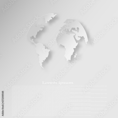 Vector paper cut for peace day's.abstract background with map of the world