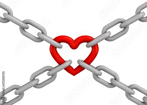 Chain And Heart - 3D