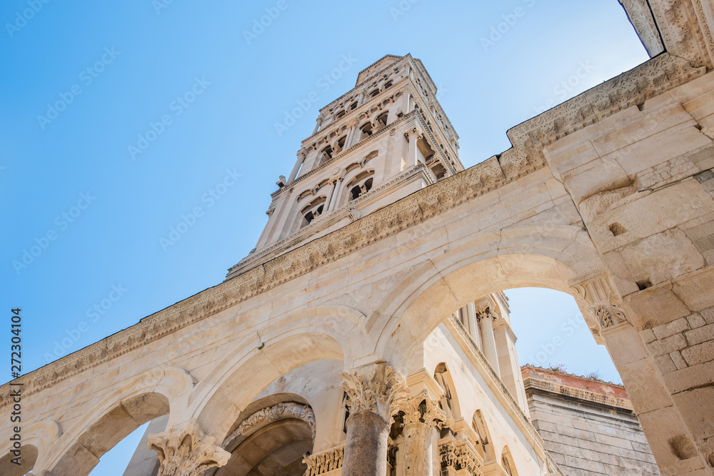 Split, Croatia, cathedral and Roman emperor Diocletian mausoleum, UNESCO world heritage site