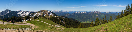 High resolution stitched panorama of beautiful alpine view at the Wallberg near Tegernsee - Bavaria - Germany