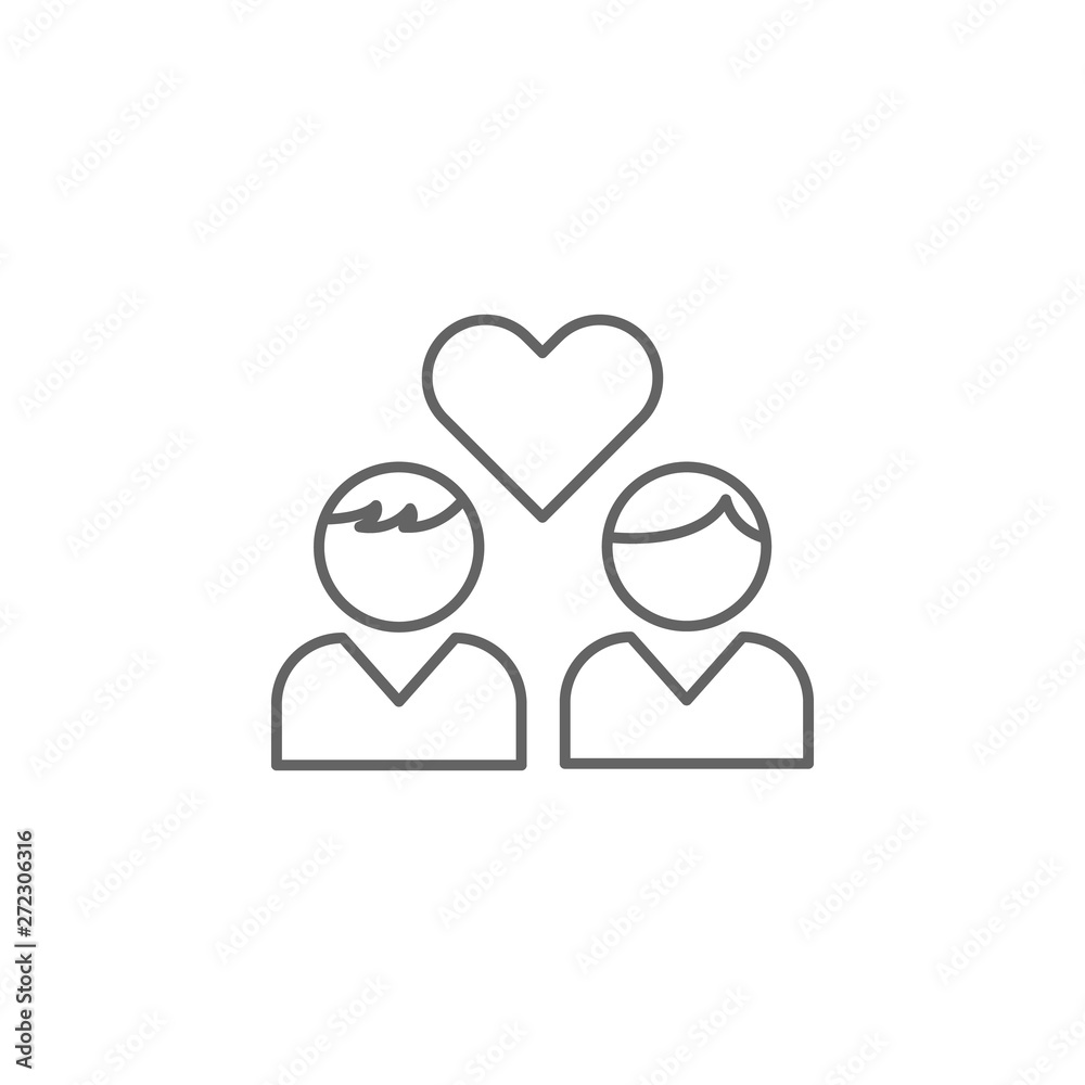 love friendship outline icon. Elements of friendship line icon. Signs, symbols and vectors can be used for web, logo, mobile app, UI, UX love friendship outline icon. Elements of friendship line icon. Signs, symbols and vectors can be used for web, logo, mobile app, UI, UX