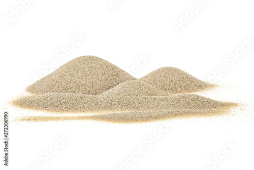 Pile of sand isolated on a white background