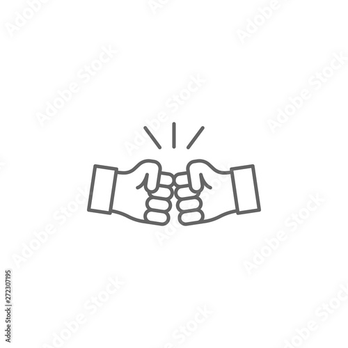 brotherhood hands outline icon. Elements of friendship line icon. Signs, symbols and vectors can be used for web, logo, mobile app, UI, UX