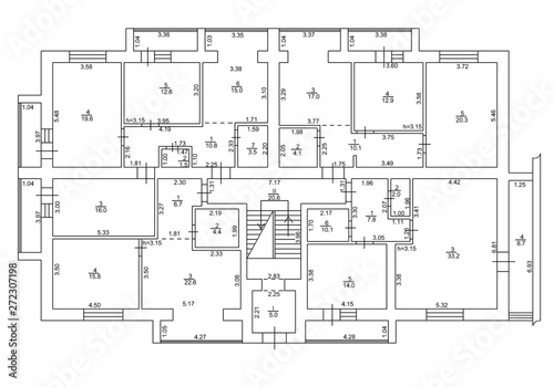 2d floor plan. Black&white floor plan. Floorplan