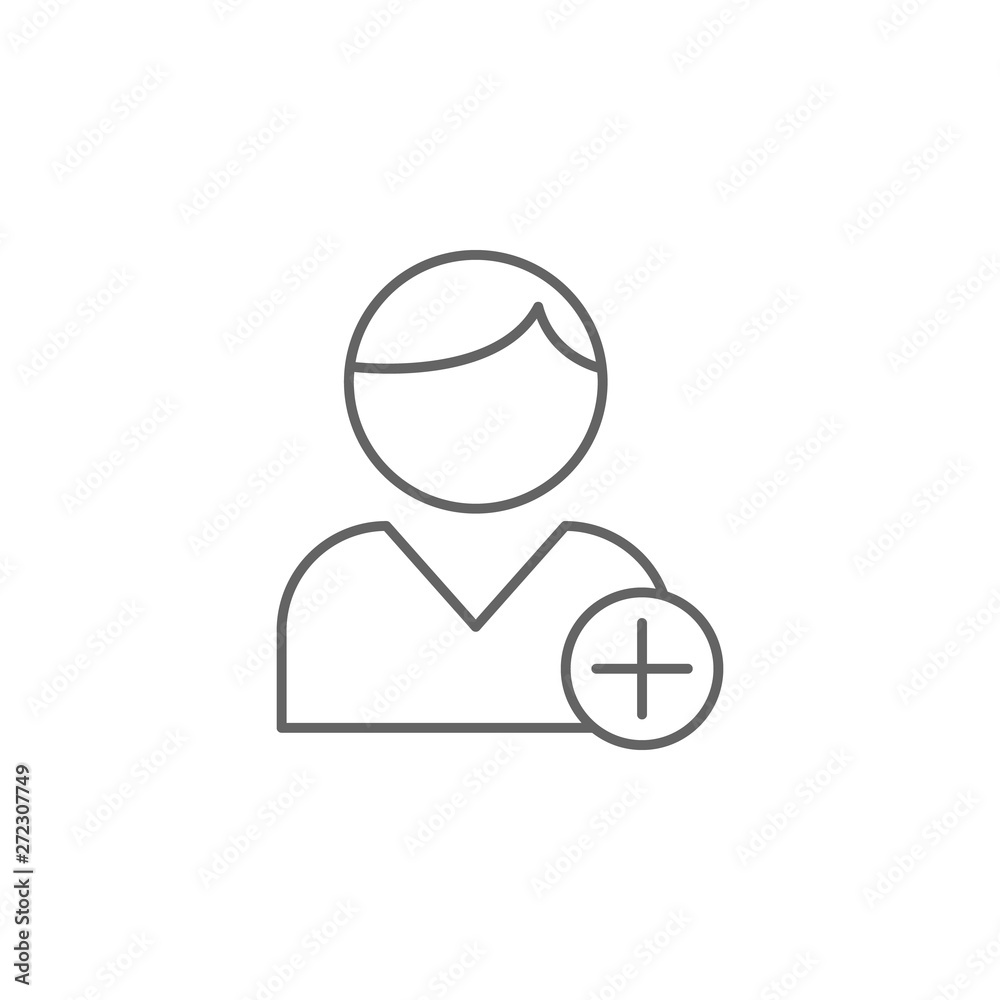 add friends friendship outline icon. Elements of friendship line icon. Signs, symbols and vectors can be used for web, logo, mobile app, UI, UX
