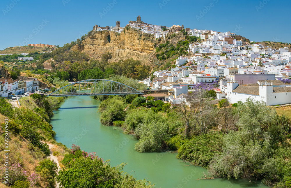 Scenic sight in Arcos de la Frontera, province of Cadiz, Andalusia, Spain.
