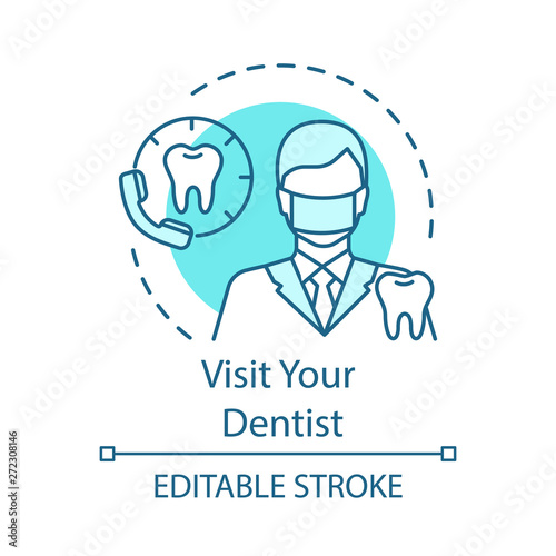 Visit your dentist concept icon