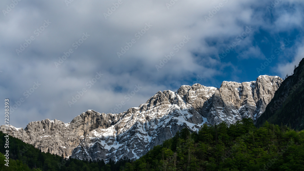 Mountain Veliko Spicje at the Soca Valley in Slovenia