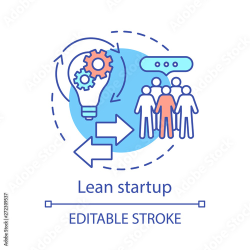 Lean startup concept icon