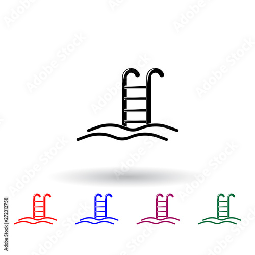 stairs to the pool illustration multi color icon. Elements of spa set. Simple icon for websites, web design, mobile app, info graphics