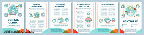 Dental clinic brochure template layout