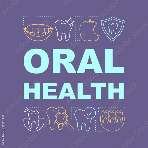 Oral health word concepts banner