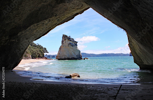 Cathedral cove on the Coromandel in North Island, New Zealand.