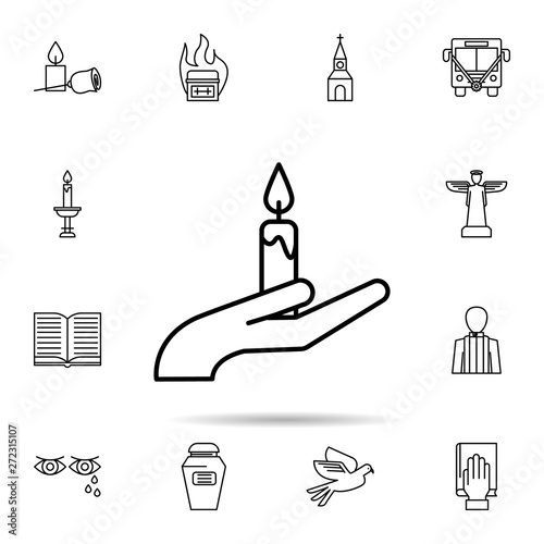 funeral, prayer icon. Universal set of funeral for website design and development, app development