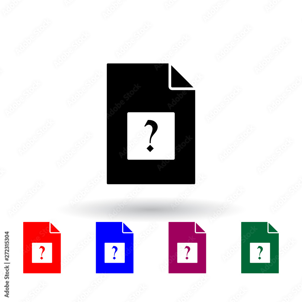 question mark on document multi color icon. Elements of file and documents set. Simple icon for websites, web design, mobile app, info graphics question mark on document multi color icon. Elements of file and documents set. Simple icon for websites, web design, mobile app, info graphics