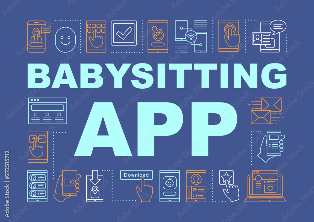 Babysitting app concepts banner