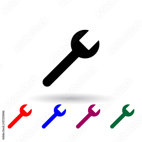 wrench multi color icon. Elements of engineering set. Simple icon for websites, web design, mobile app, info graphics