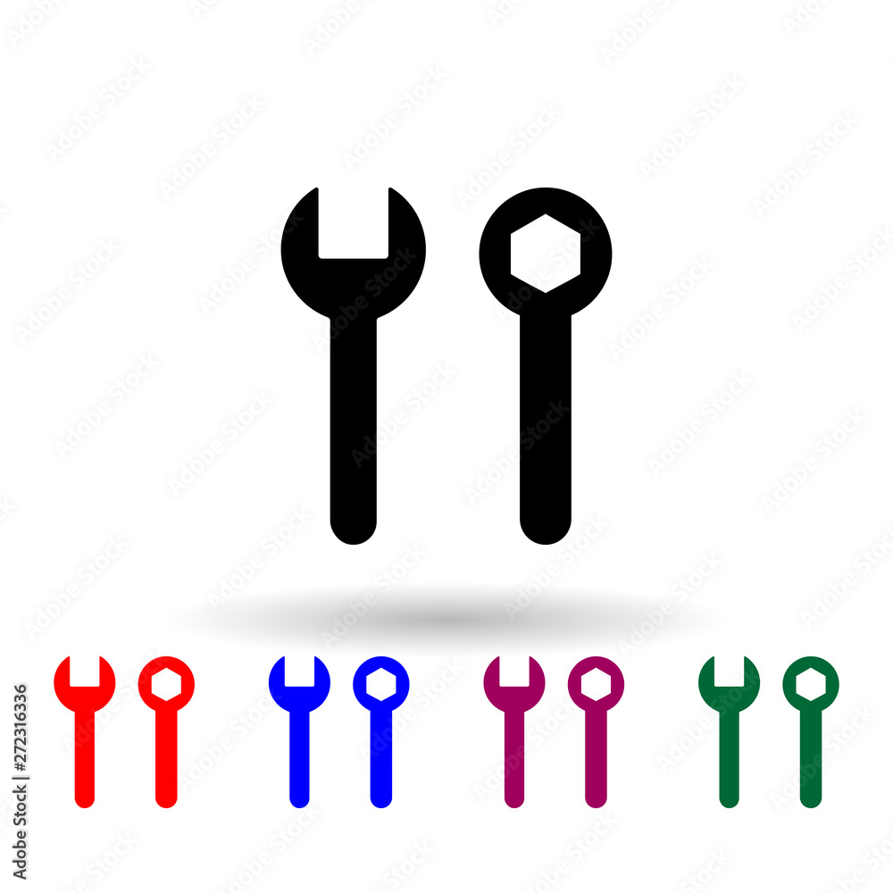 nut tools multi color icon. Elements of engineering set. Simple icon for websites, web design, mobile app, info graphics
