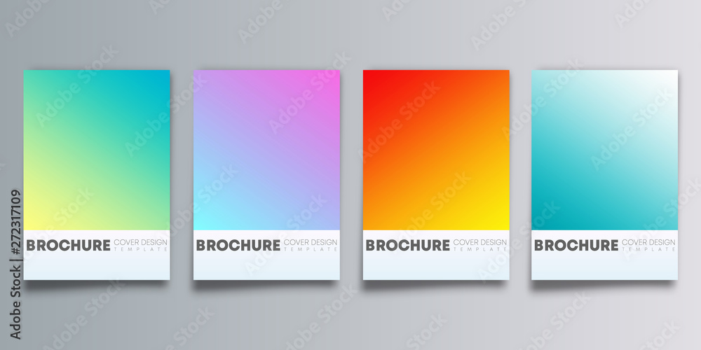 Colorful gradient backgrounds set for flyer, poster, brochure cover, typography or other printing products
