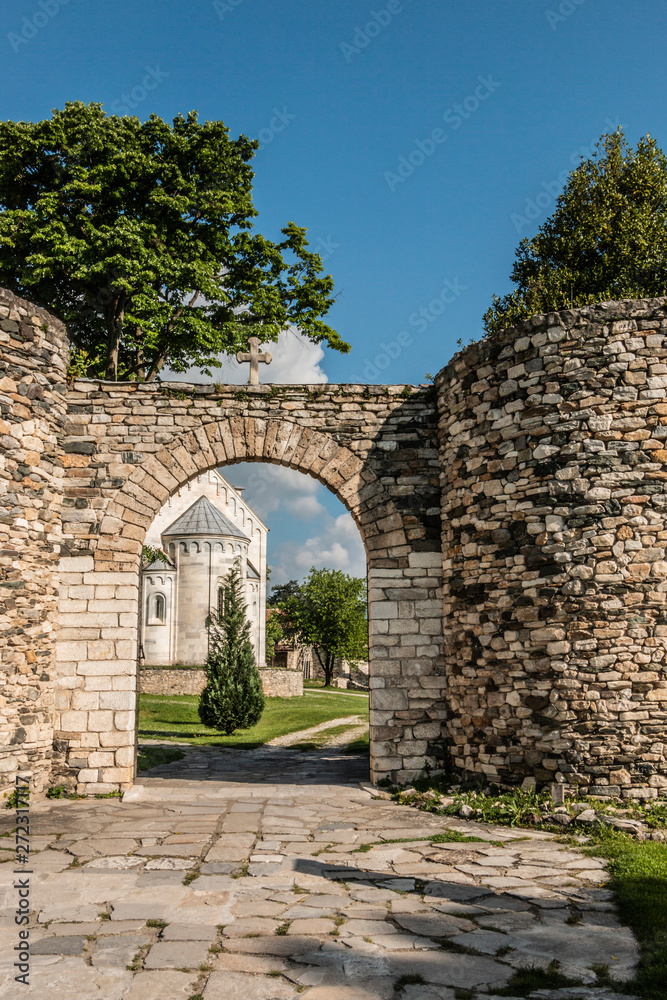 The Studenica Monastery was established in the late 12th century by Stefan Nemanja, founder of the medieval Serb state, shortly after his abdication. It is the largest and richest of Serbia's Orthodox