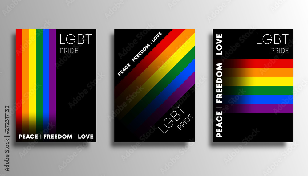 LGBT colorful backgrounds with gradient lines for flyer, poster, brochure, typography or other printing products