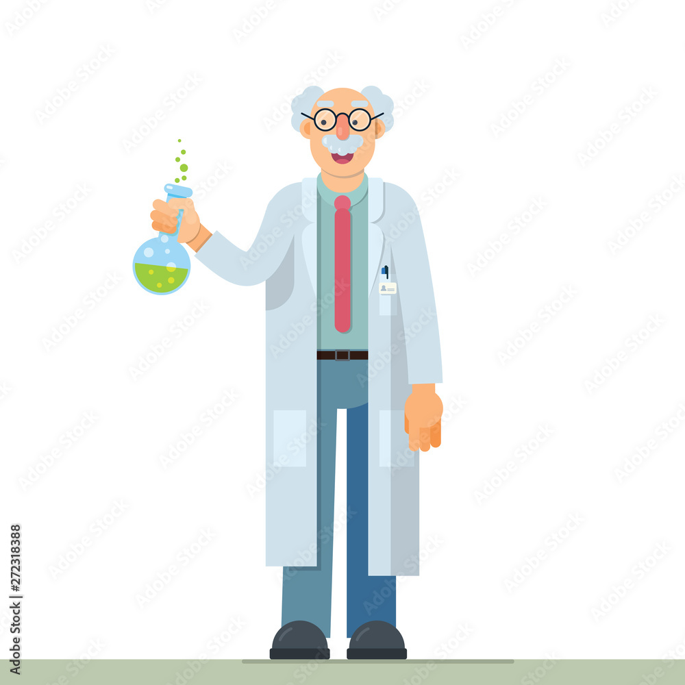 nice illustration of inventor scientist