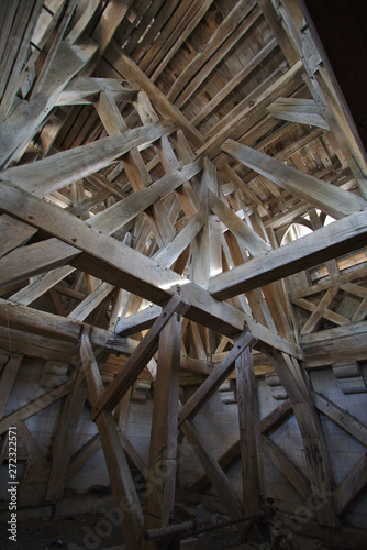 Cathedral oak wood frame work