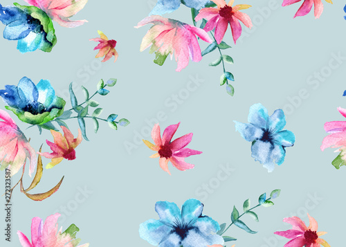 floral background. Seamless pattern.