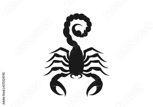 scorpion icon. isolated vector silhouette image of wild animal photo