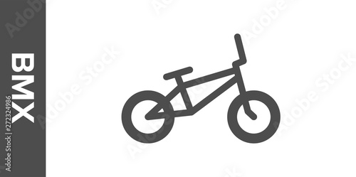 BMX bike silhouette. Vector flat icon.