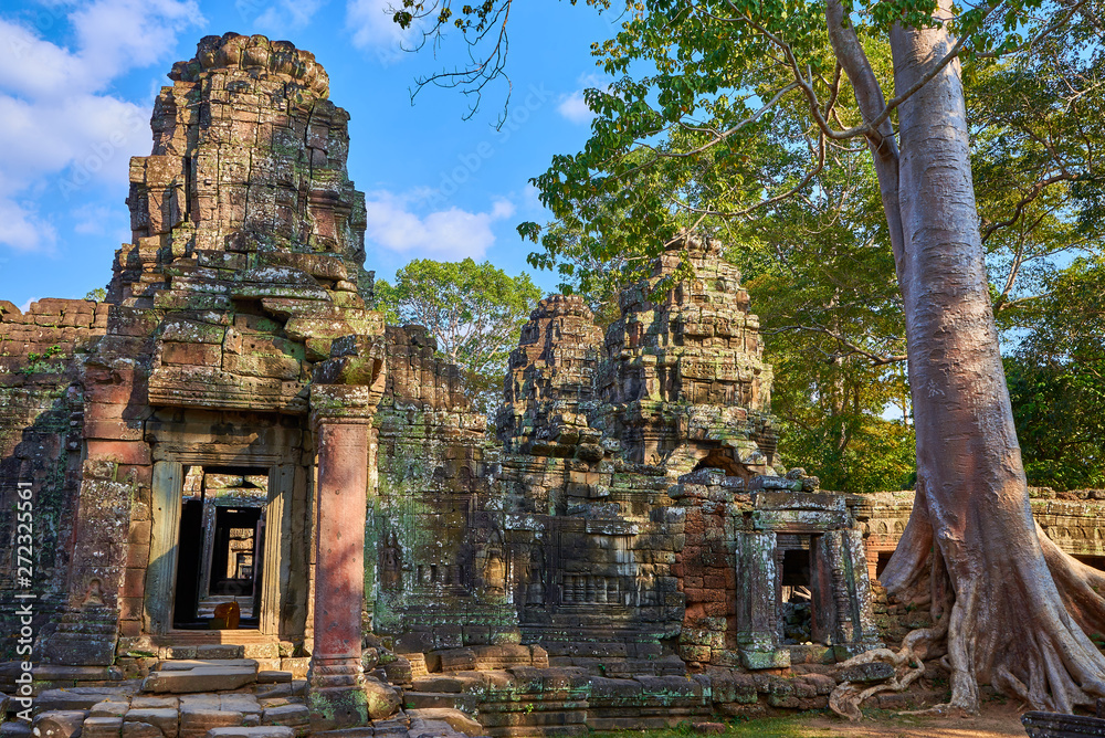 temple in the archeological complex of angkor wat