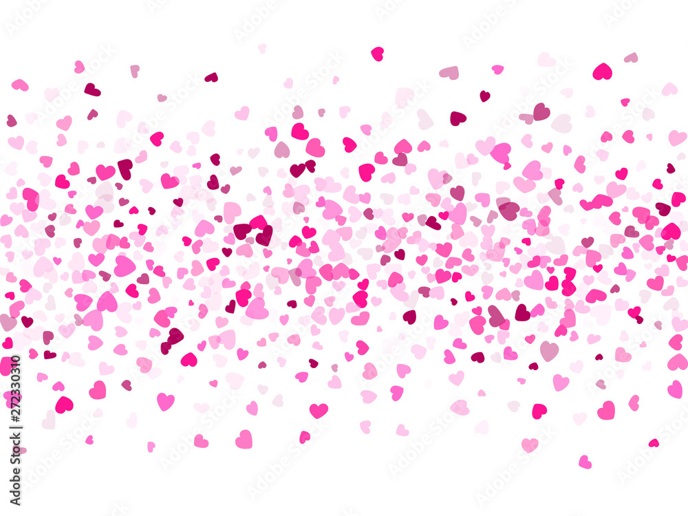 Hearts confetti flying vector background graphic design. Hearts confetti flying vector background graphic design.
