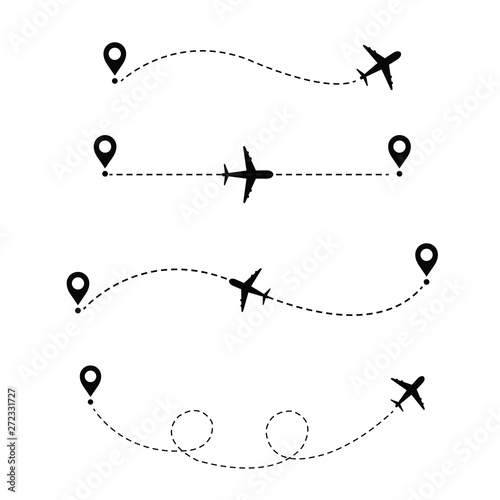Airplane In The Dotted Line