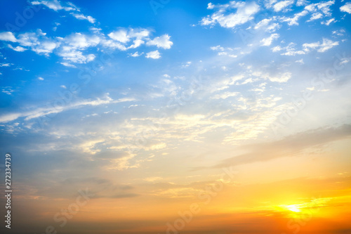 Colorful sky sunrise with cloud beautiful © Bigc Studio