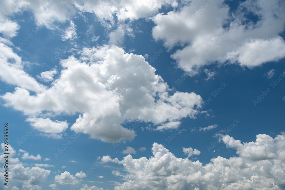 Wonderful white cumulus clouds on blue sky Wonderful white cumulus clouds on blue sky
