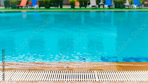 Ripple water at the luxury swimming pool , Pool side for relaxation