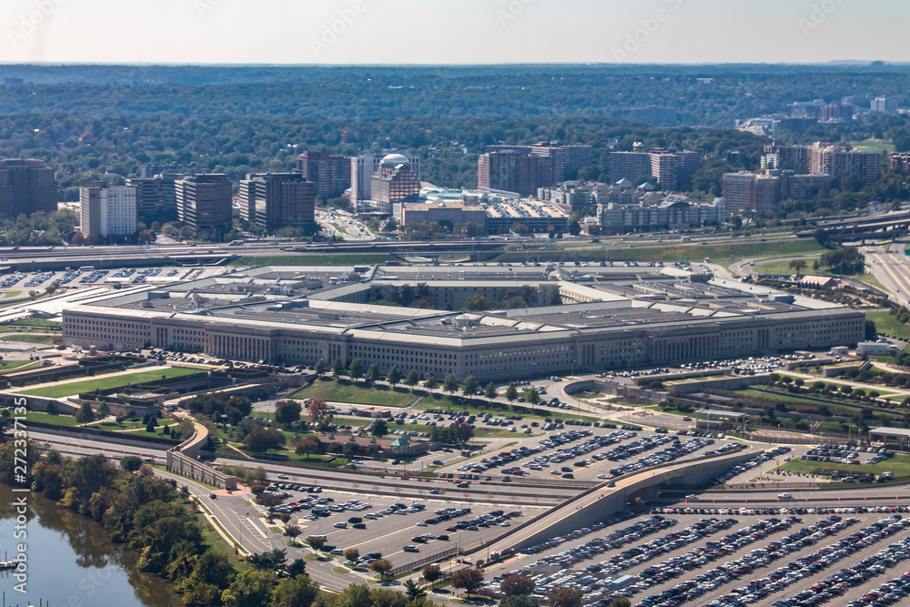 aerial view of pentagon