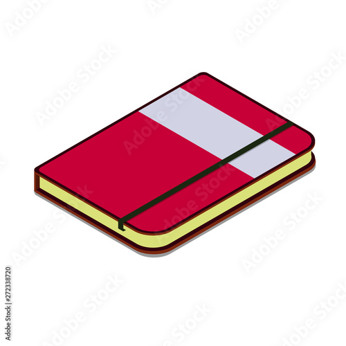 moleskine organizer, Diary Simple vector icon. Illustration notebook symbol design template for web mobile UI element. Perfect color isometric pictogram copybook for you business project