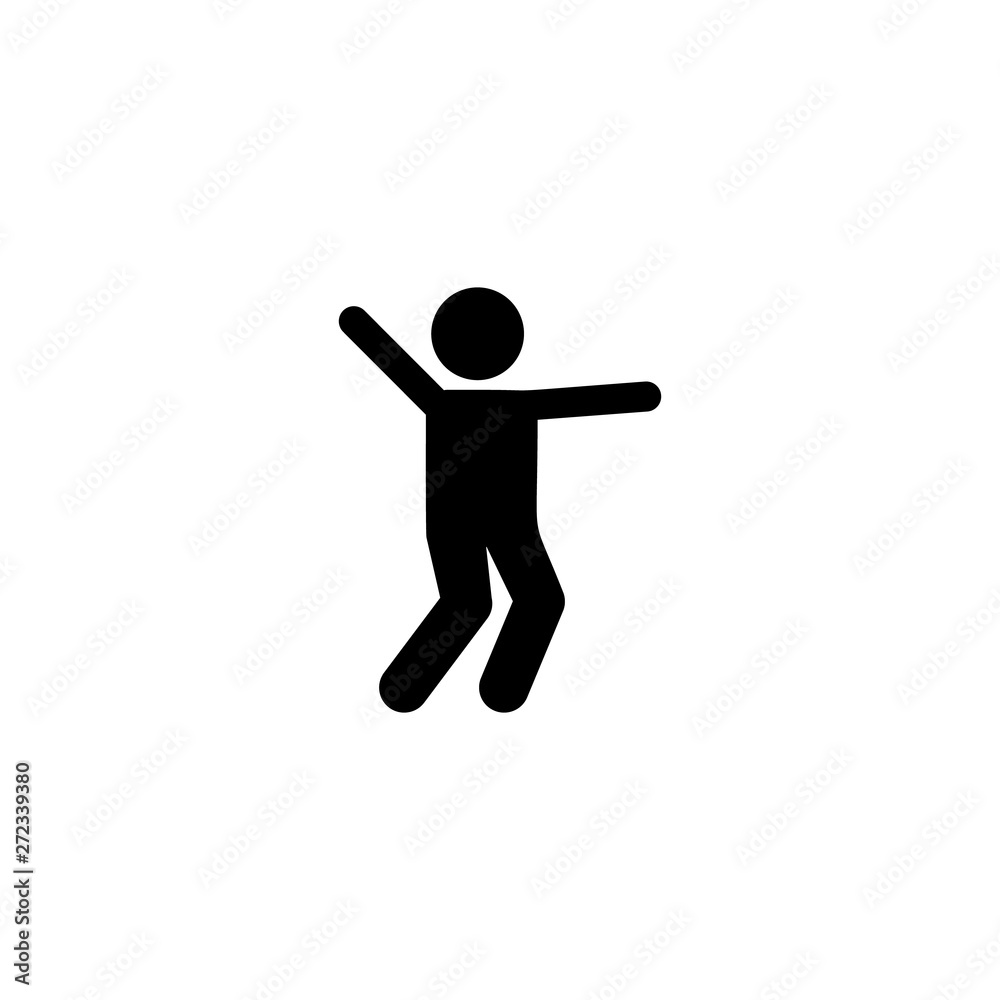 Boy, dance, enjoy, play icon. Element of children pictogram. Premium quality graphic design icon. Signs and symbols collection icon