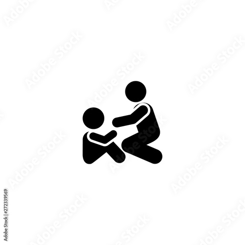 Child, father, crying, care icon. Element of children pictogram. Premium quality graphic design icon. Signs and symbols collection icon