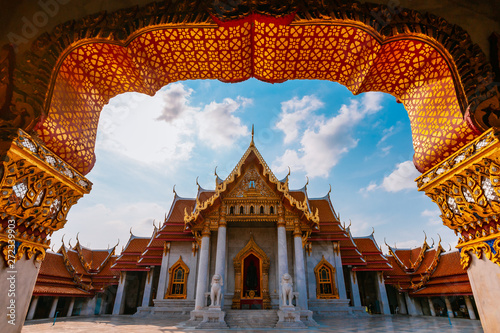 The Marble Temple, Wat Benchamabophit Dusit wanaram in Bangkok, Thailand 
