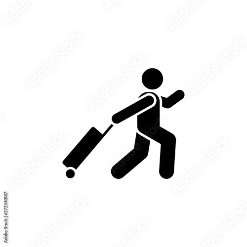 Airport, man, hotel icon. Element of hotel pictogram icon. Premium quality graphic design icon. Signs and symbols collection icon
