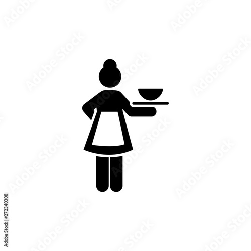 Girl, services, job, hotel, food icon. Element of hotel pictogram icon. Premium quality graphic design icon. Signs and symbols collection icon