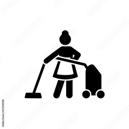 Hotel, work, hotel, cleaning icon. Element of hotel pictogram icon. Premium quality graphic design icon. Signs and symbols collection icon