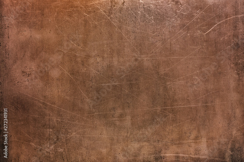 Worn sheet copper, metal te...