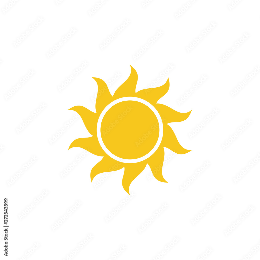 Sun icon vector isolated. Sun flat vector icons. sun logo design inspiration Sun icon vector isolated. Sun flat vector icons. sun logo design inspiration